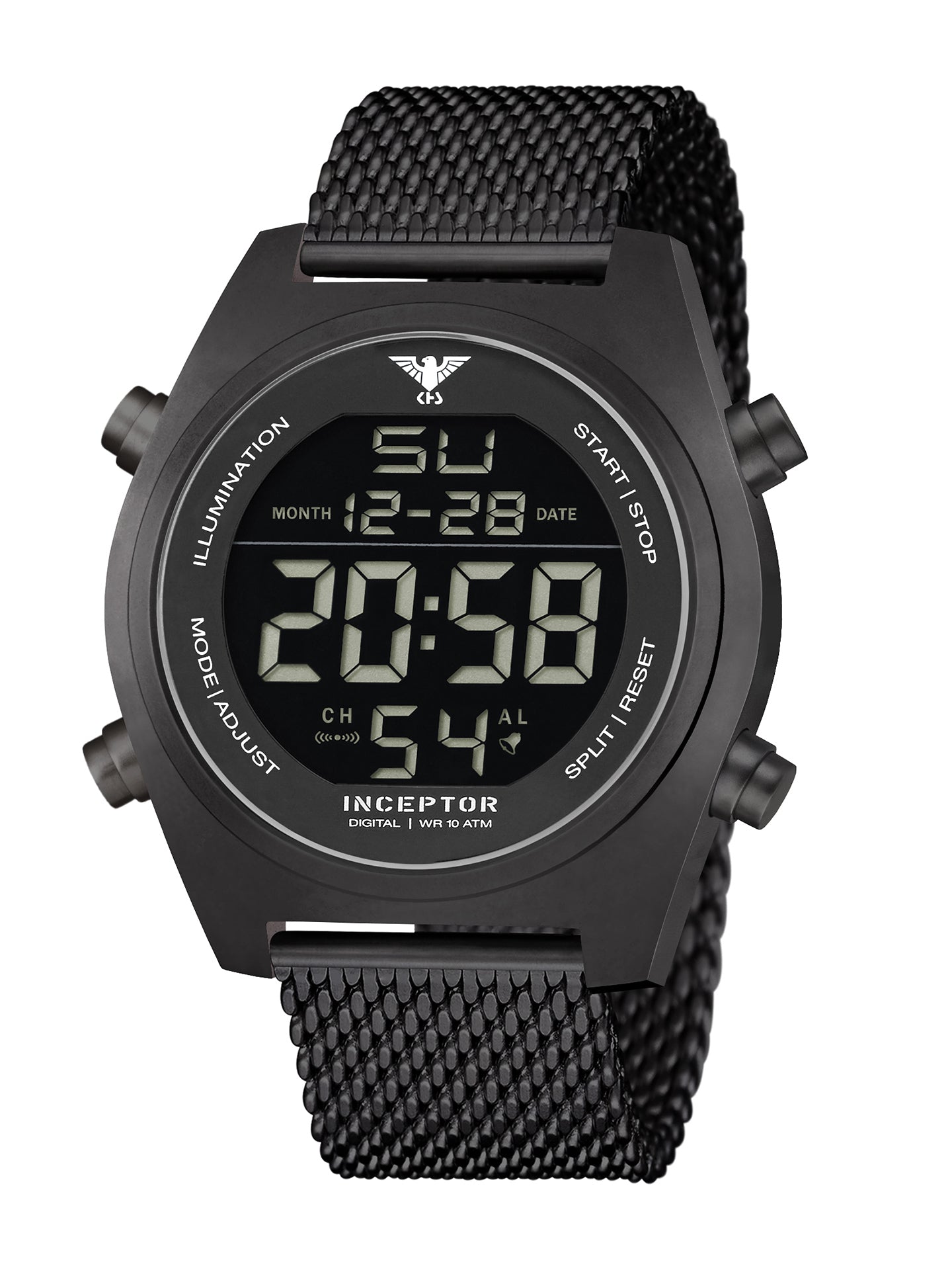 INCEPTOR | Quarz Digital | Black Steel