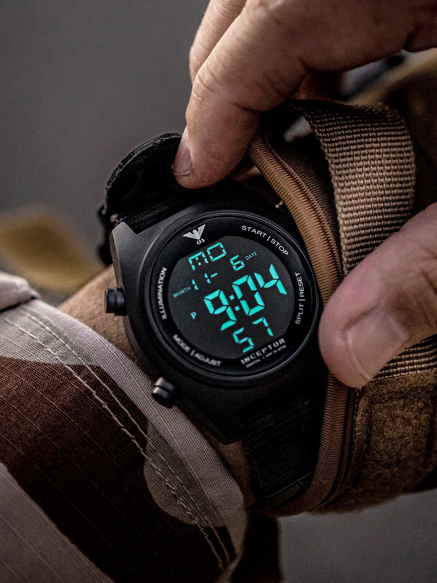 INCEPTOR | Quarz Digital | Black Steel