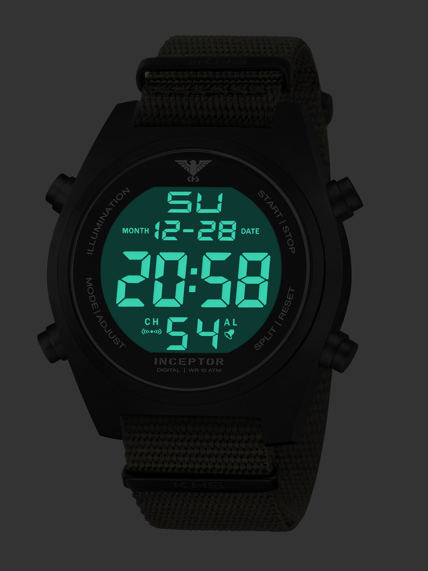 INCEPTOR | Quarz Digital | Black Steel