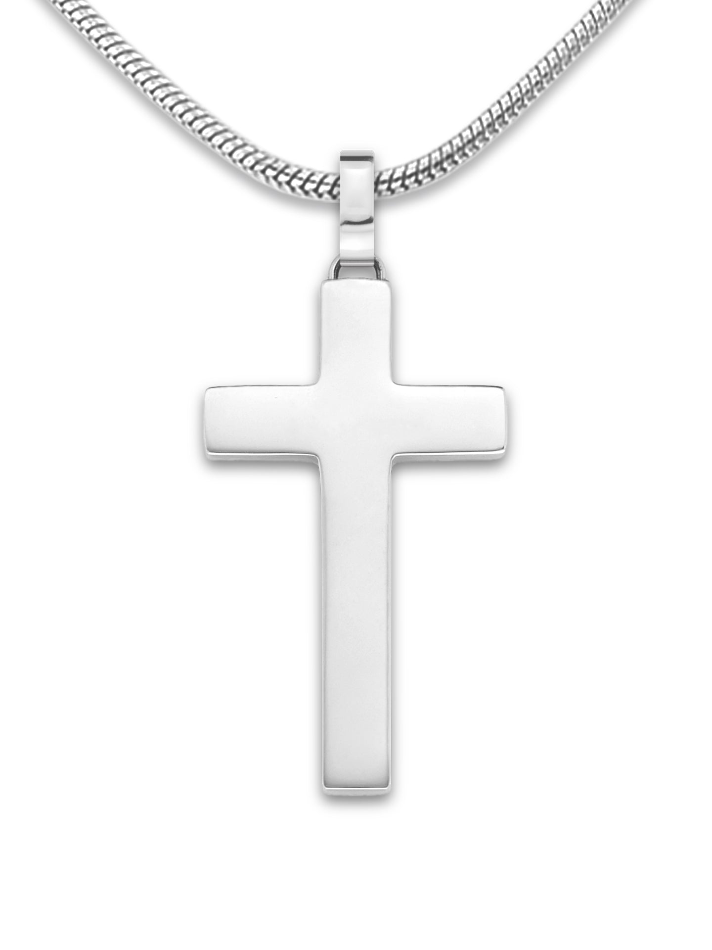 Cross 35mm with Snake chain 55cm