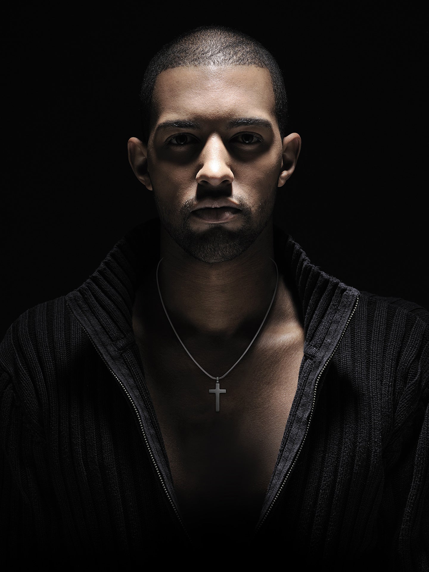 Cross 35mm with Snake chain 55cm