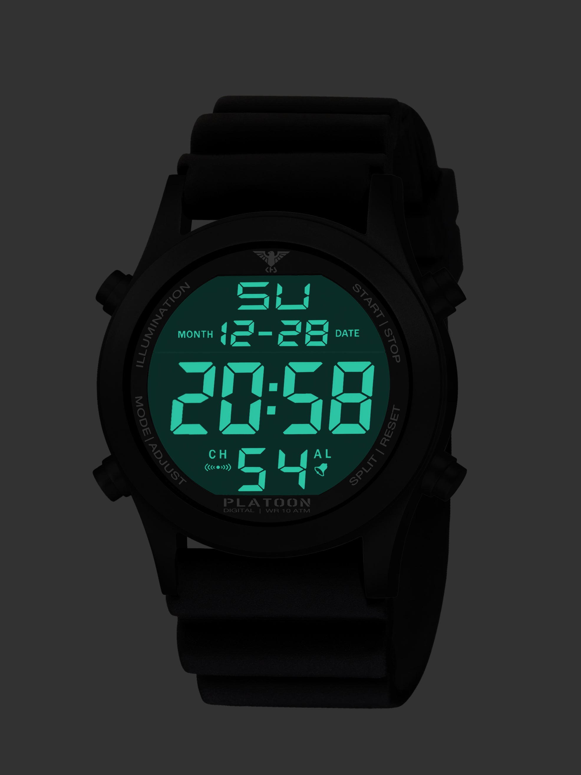 PLATOON | Quarz Digital | Black Steel