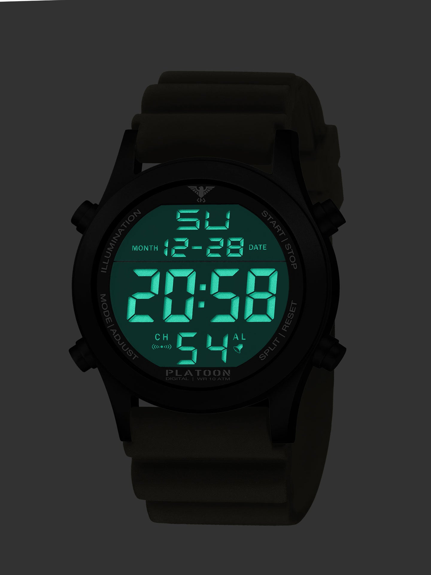 PLATOON | Quarz Digital | Black Steel