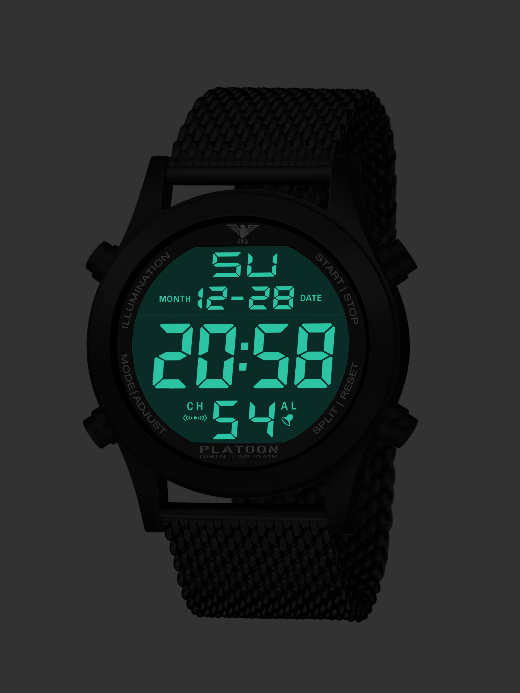 PLATOON | Quarz Digital | Black Steel