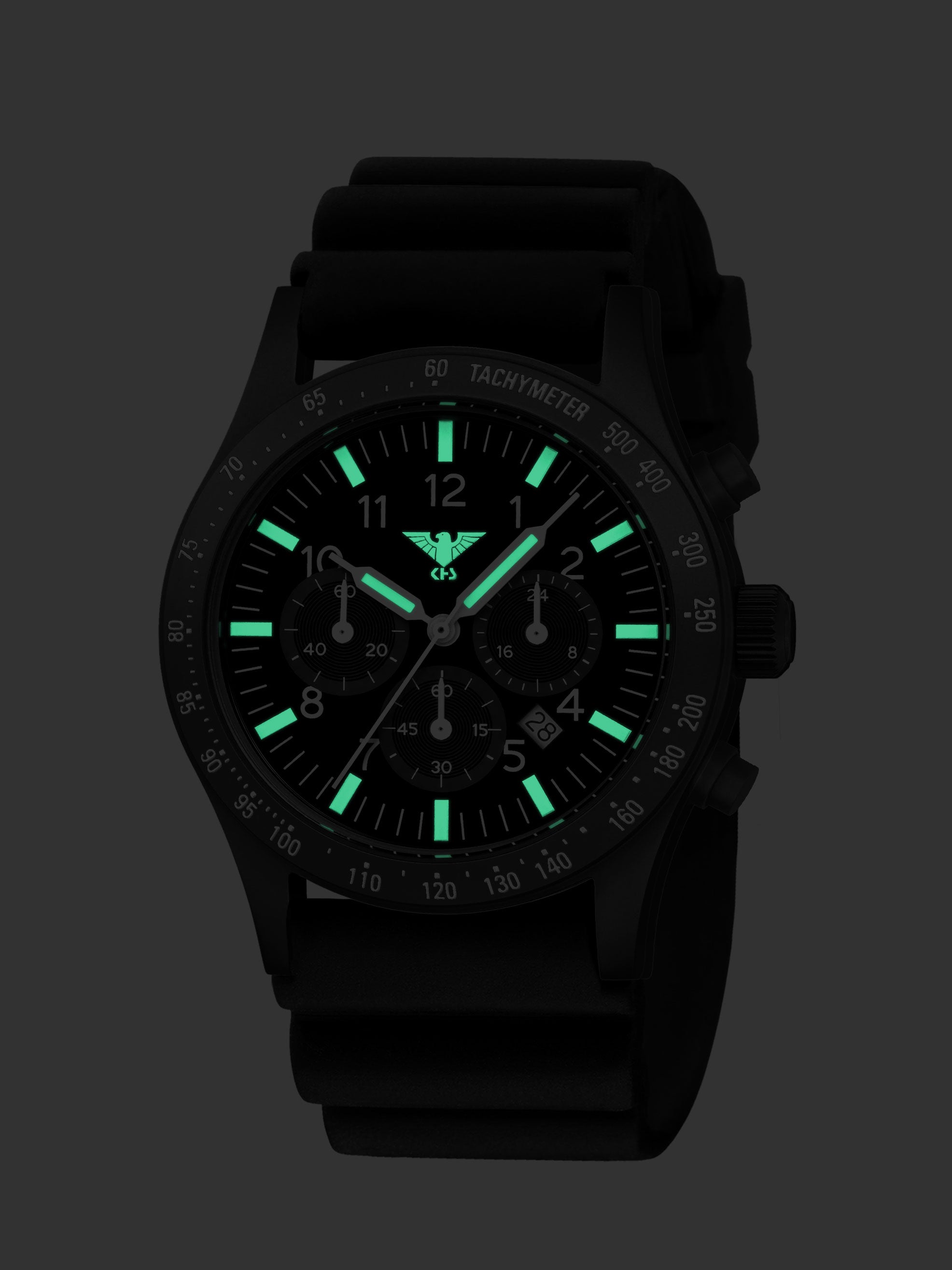 PLATOON | Quartz Solar Chronograph | Black Steel