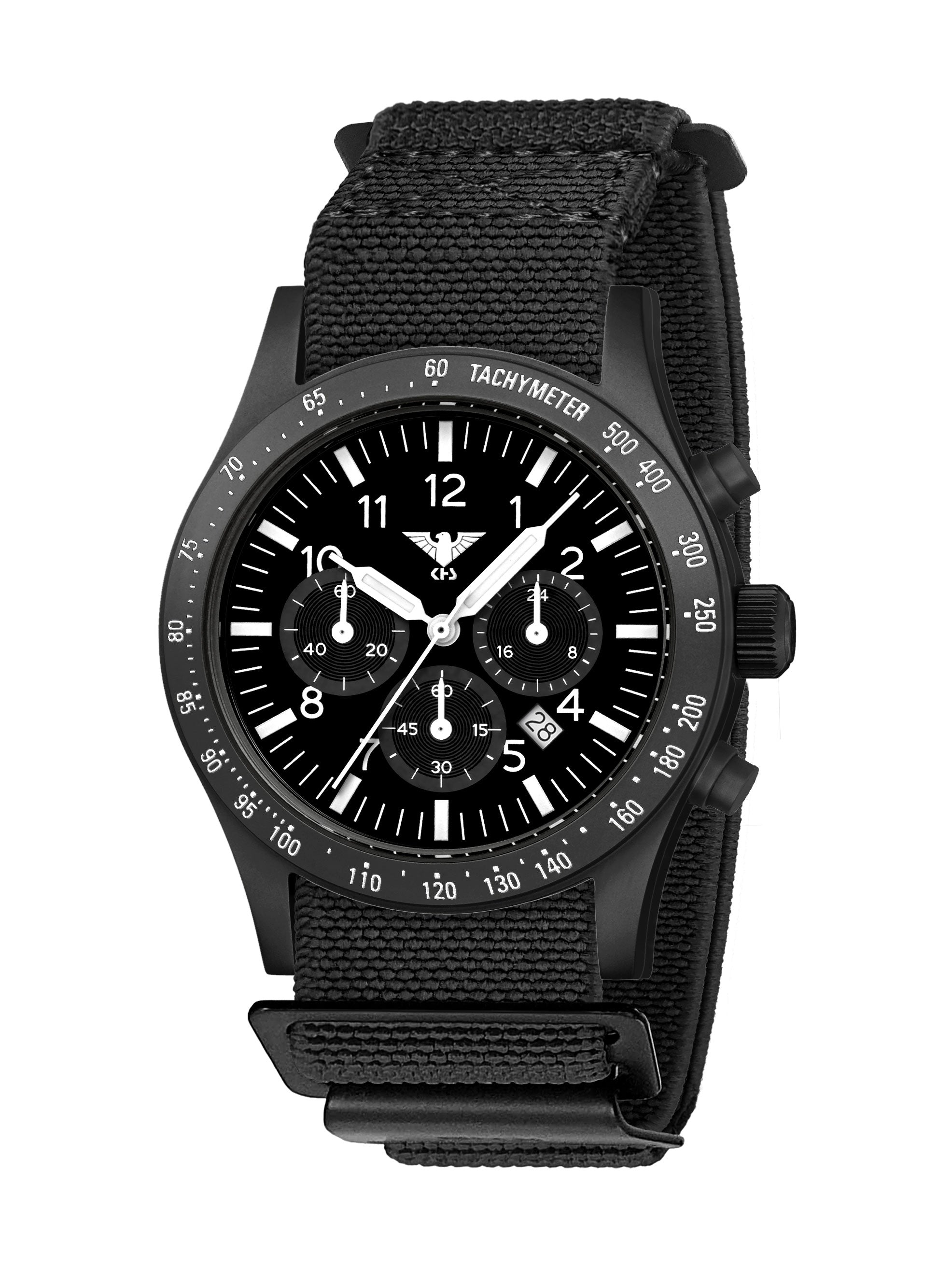 PLATOON | Quarz Solar Chronograph | Black Steel