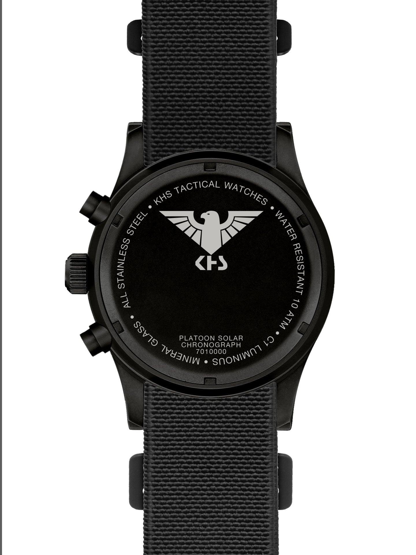 PLATOON | Quartz Solar Chronograph | Black Steel
