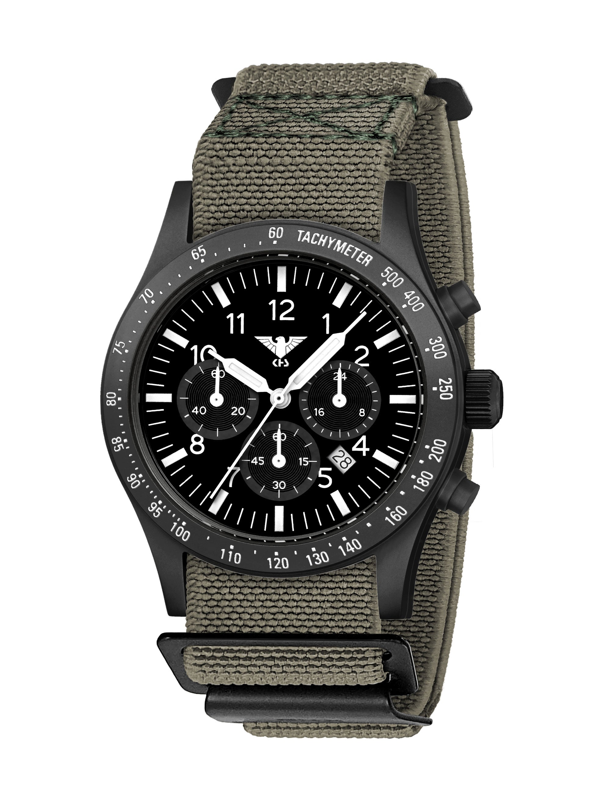 PLATOON | Quartz Solar Chronograph | Black Steel