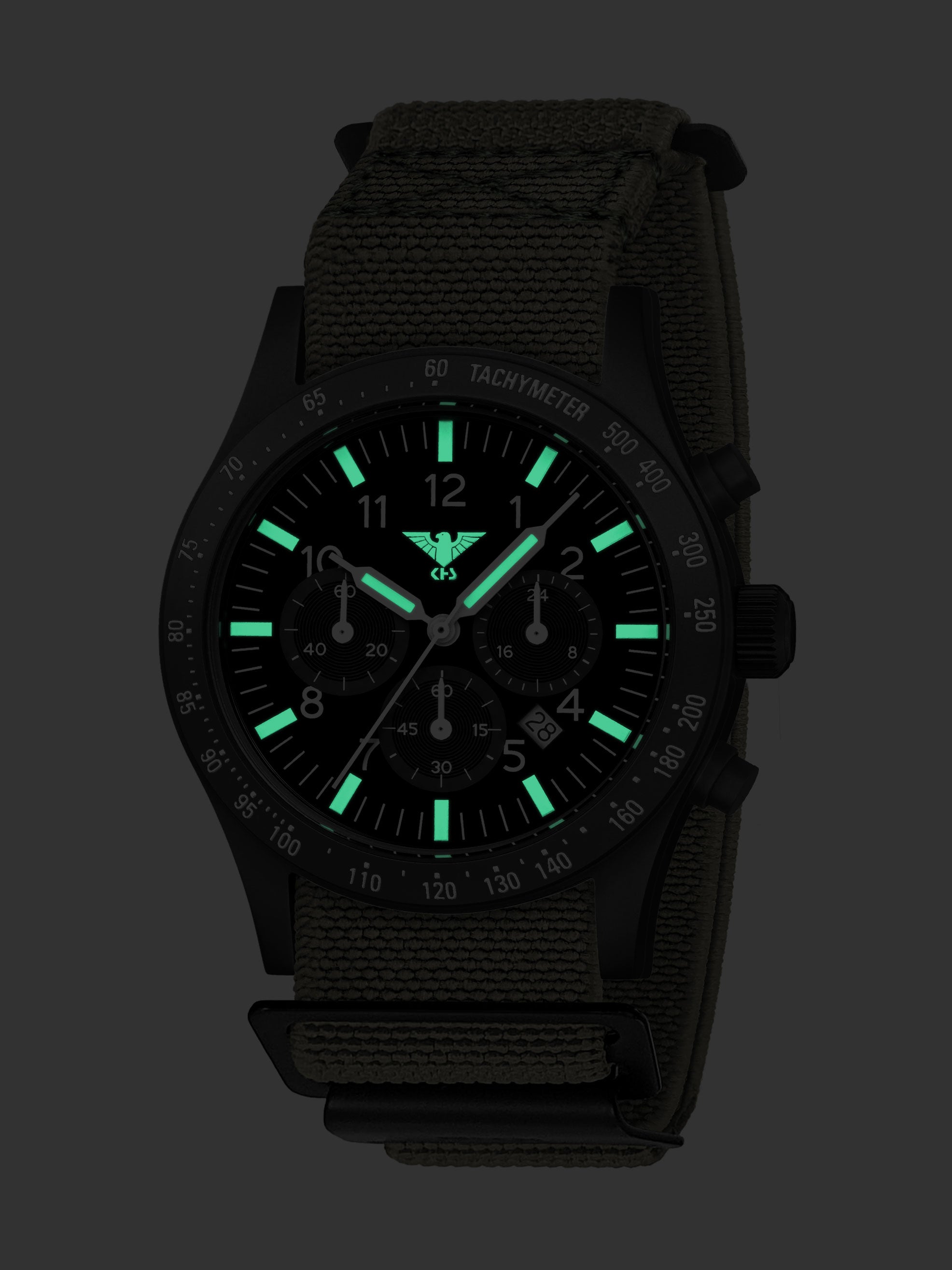 PLATOON | Quartz Solar Chronograph | Black Steel