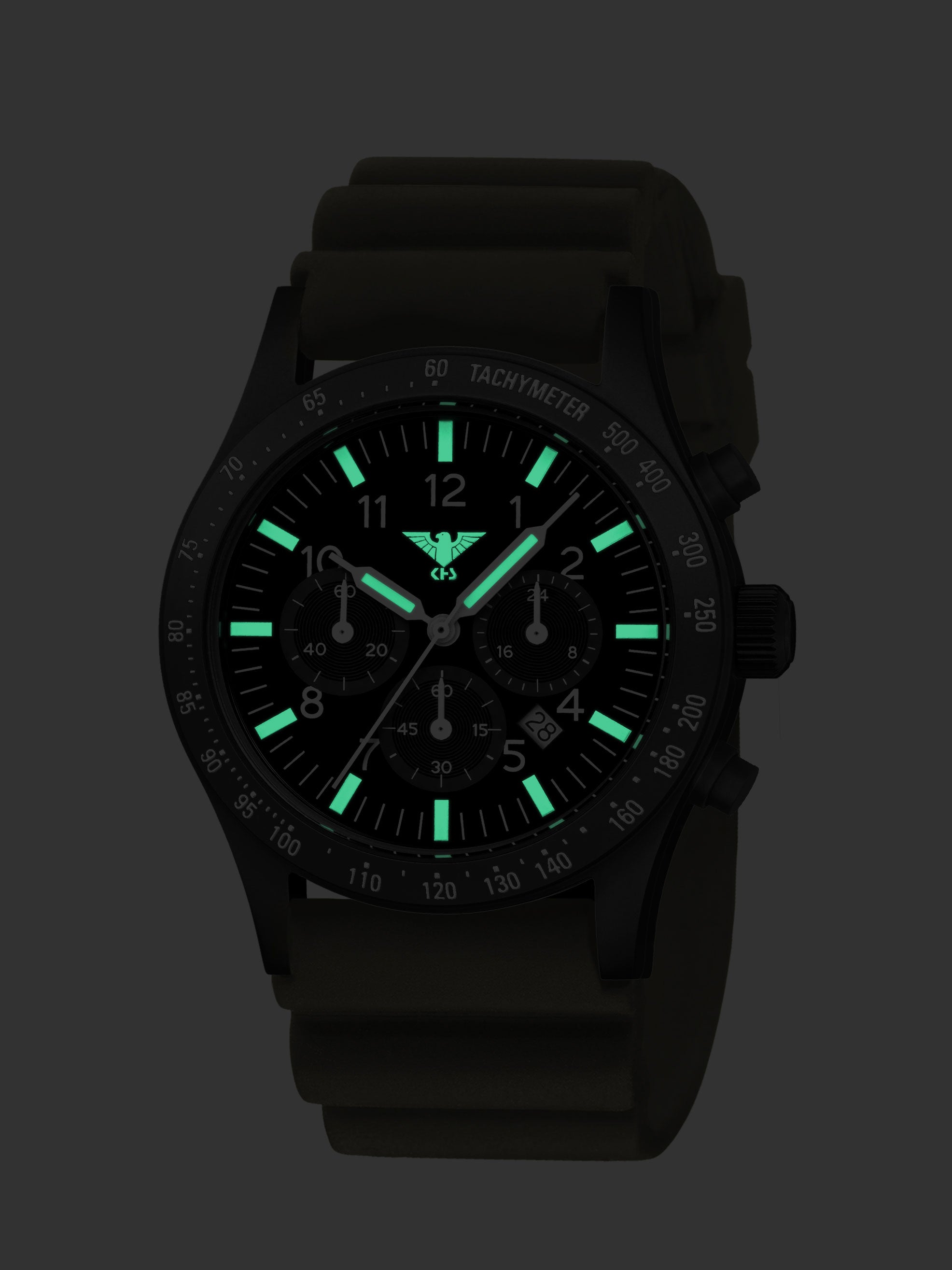 PLATOON | Quartz Solar Chronograph | Black Steel