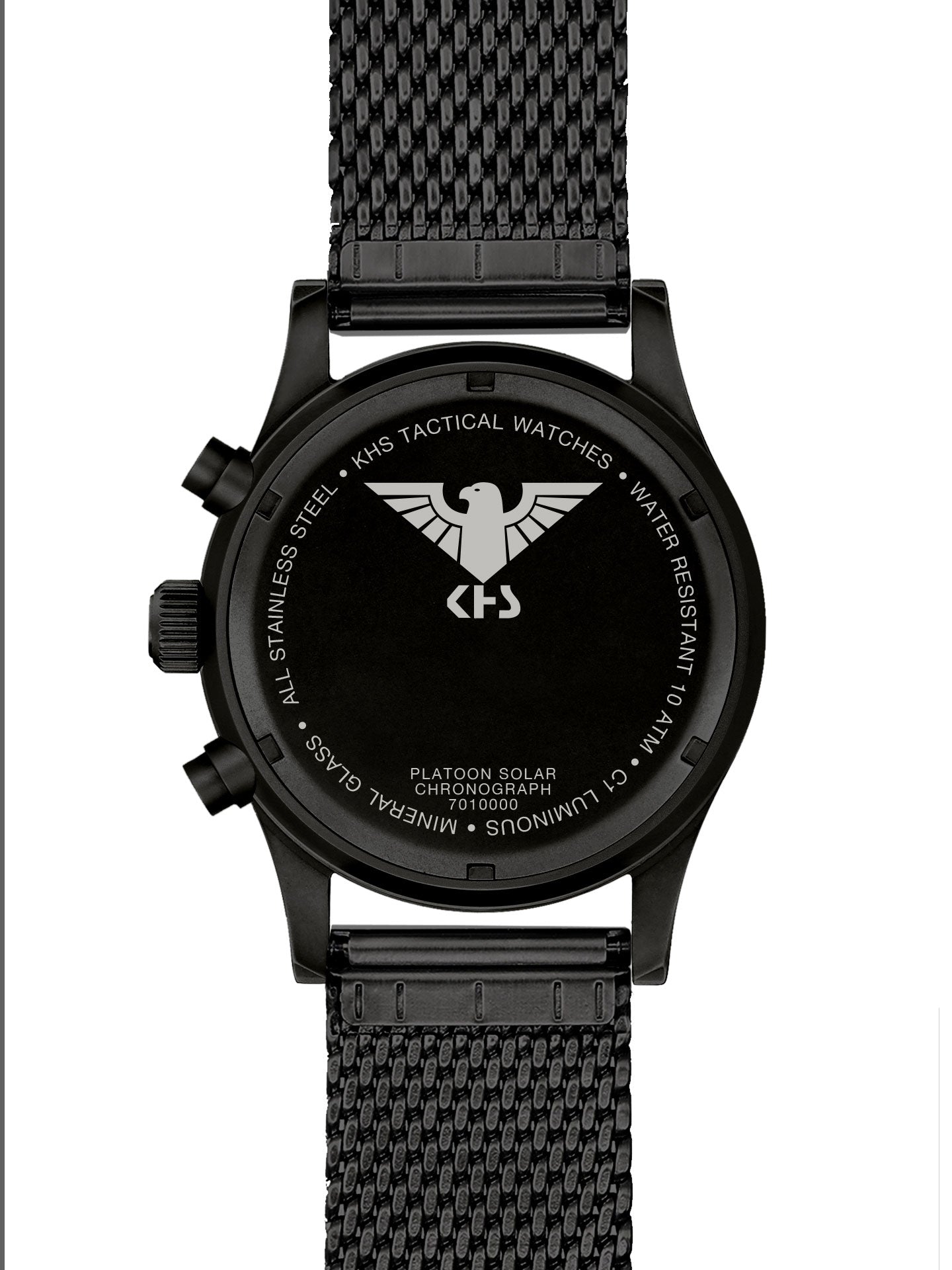 PLATOON | Quartz Solar Chronograph | Black Steel