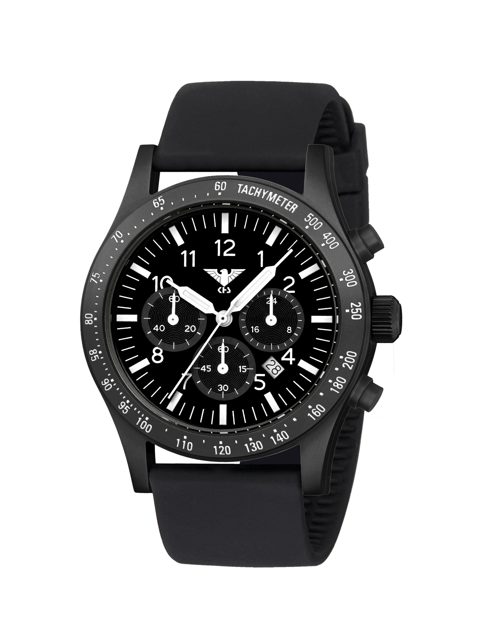 PLATOON | Quartz Solar Chronograph | Black Steel