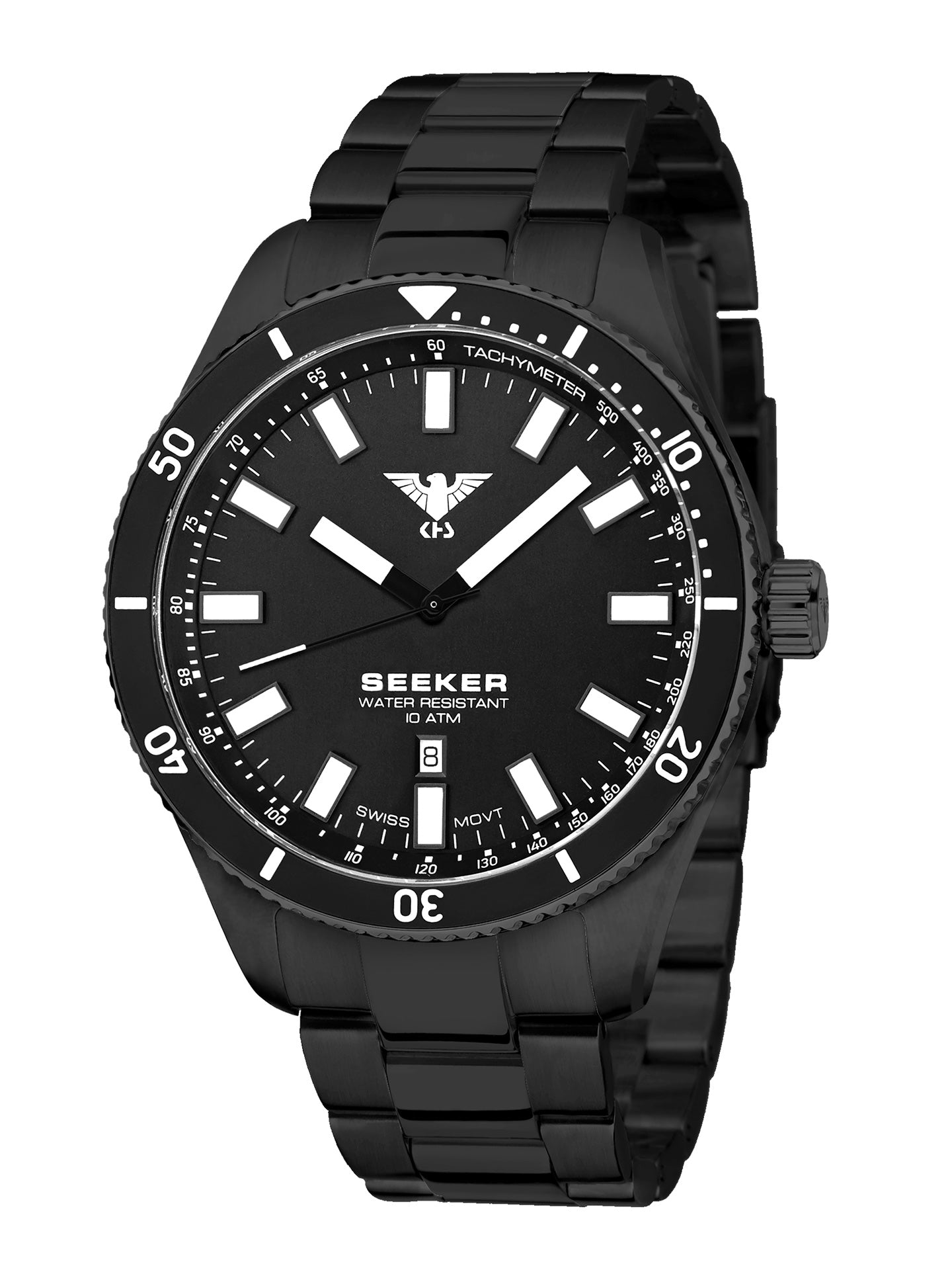 SEEKER | Quarz Analog | Black Steel