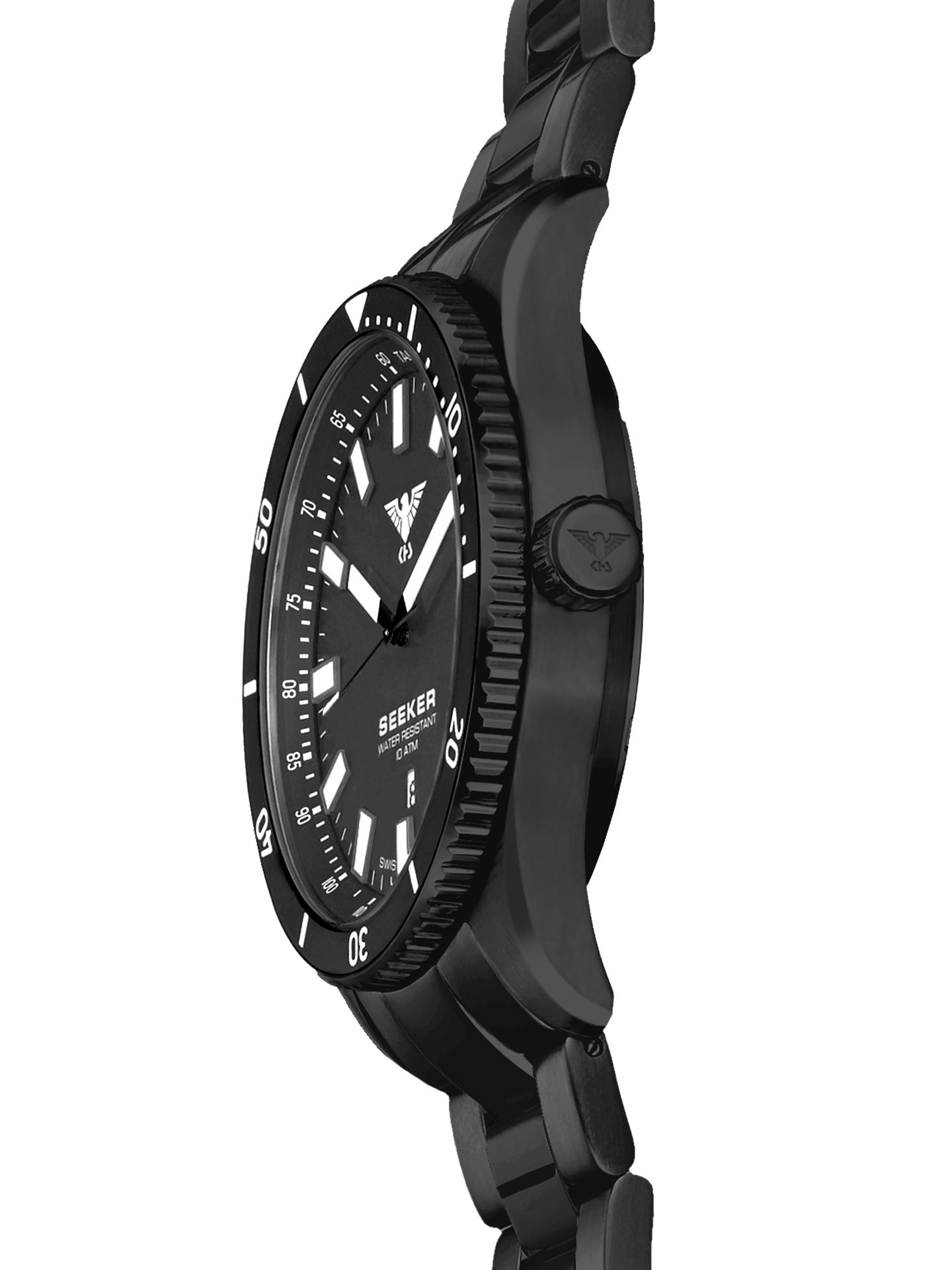 SEEKER | Quarz Analog | Black Steel