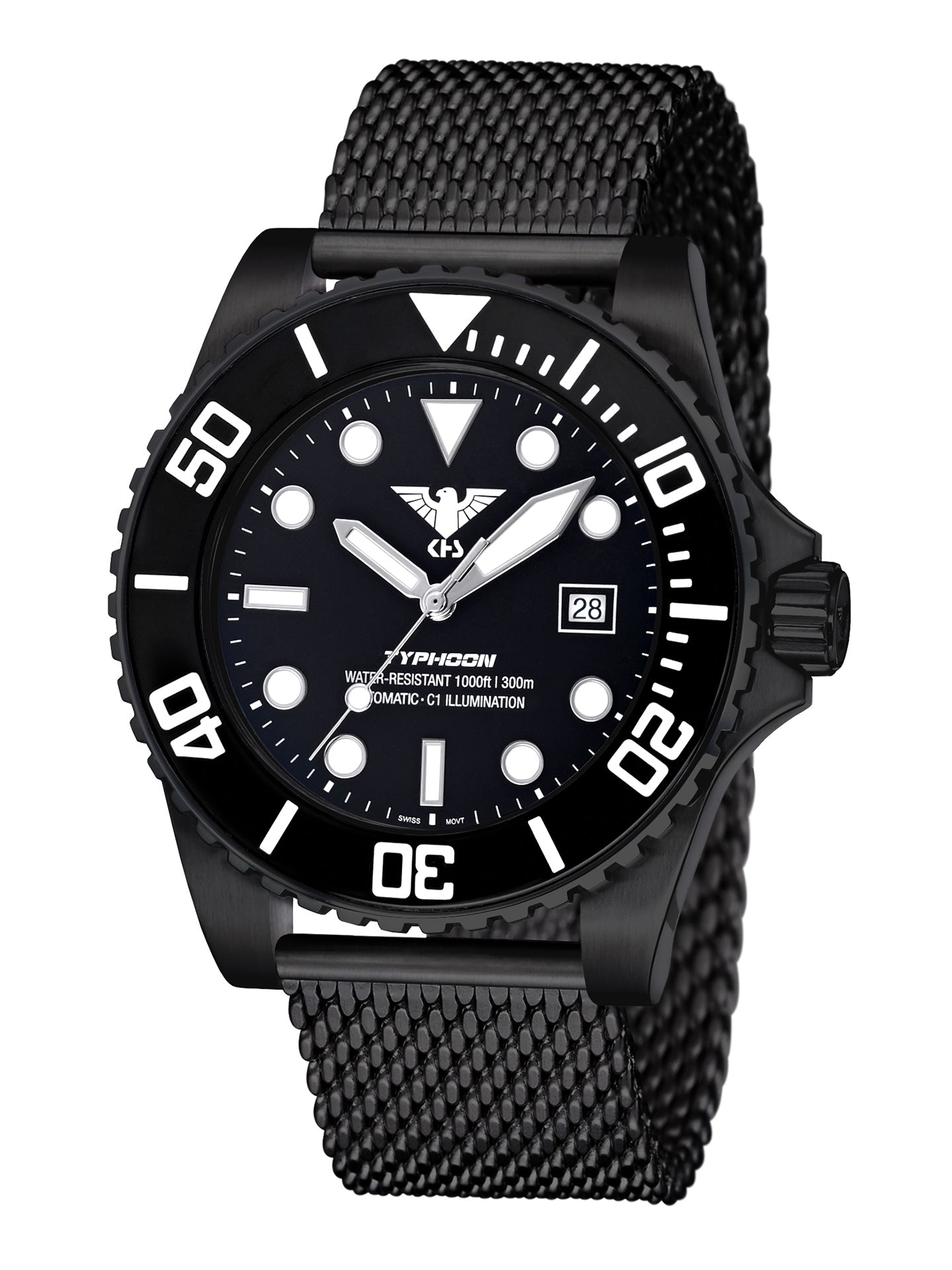 TYPHOON | Automatik Analog | Black Steel
