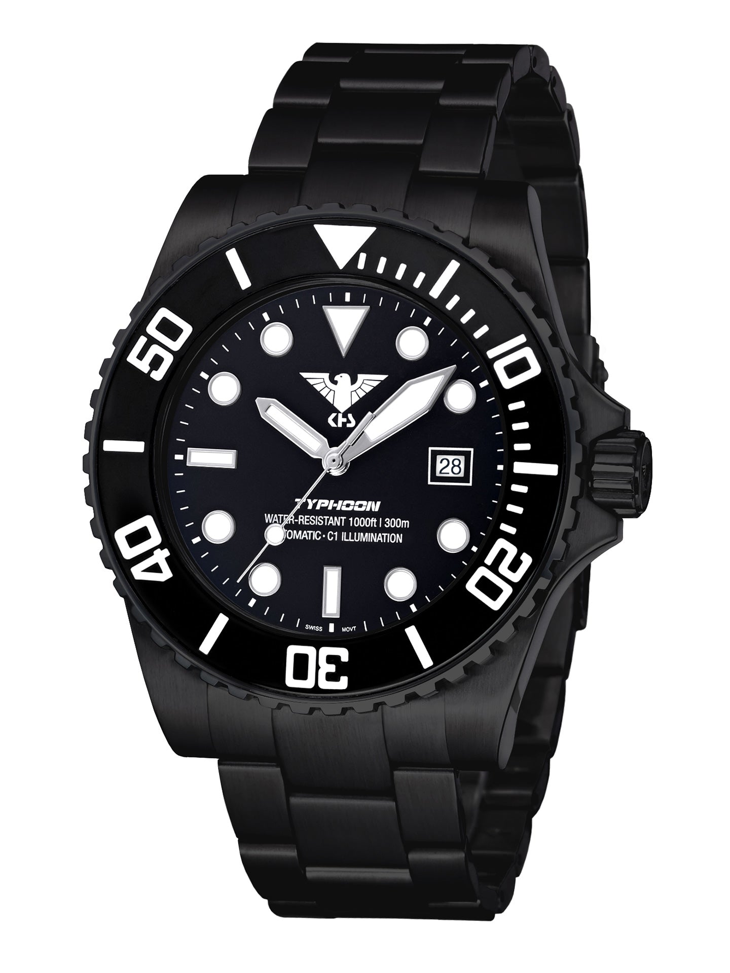 TYPHOON | Automatik Analog | Black Steel