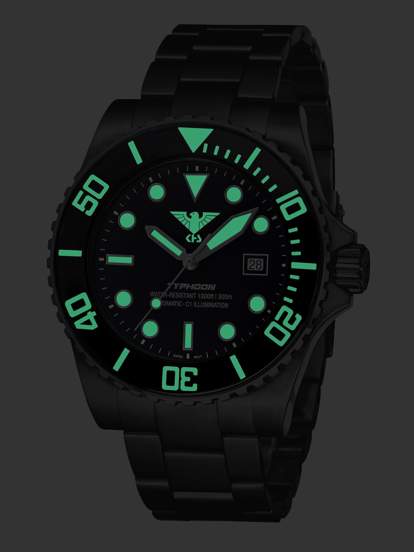 TYPHOON | Automatik Analog | Black Steel