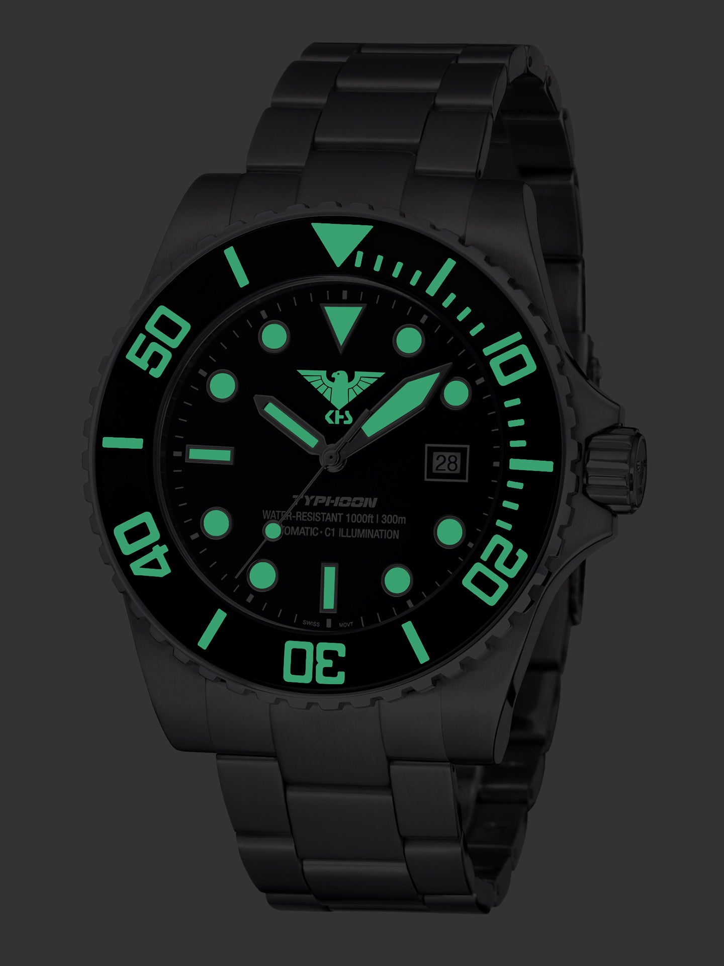TYPHOON | Automatik Analog | Steel